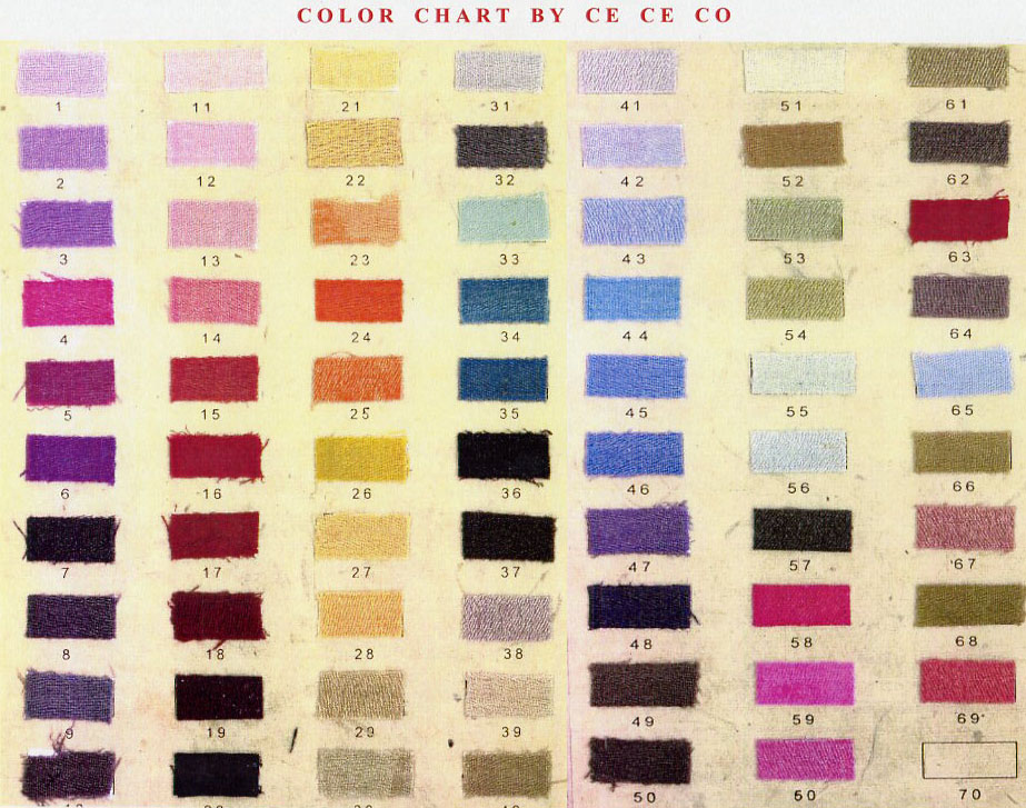 Cashmere Color Chart